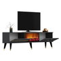 Hanah Home Vania Fireplace - Antracita, Oro